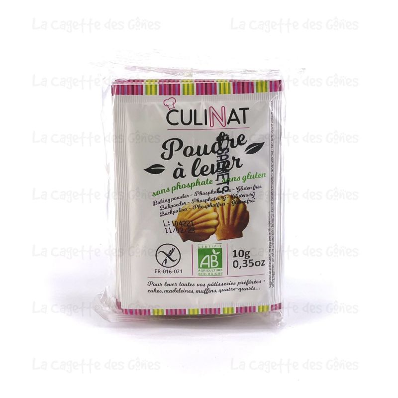 POUDRE A LEVER SANS PHOSPHATE NI GLUTEN 8X10G