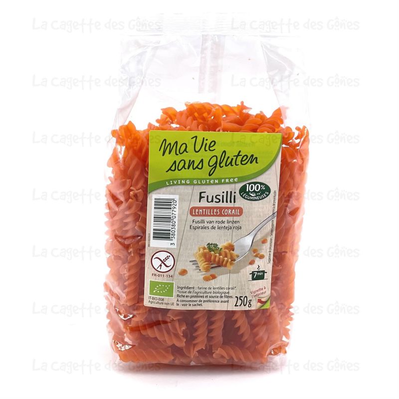 FUSILLI LENTILLES CORAIL 250G