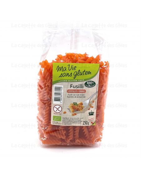 FUSILLI LENTILLES CORAIL 250G