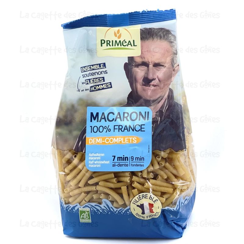 MACARONI 100% FRANCE DEMI-COMPLETS 500 G