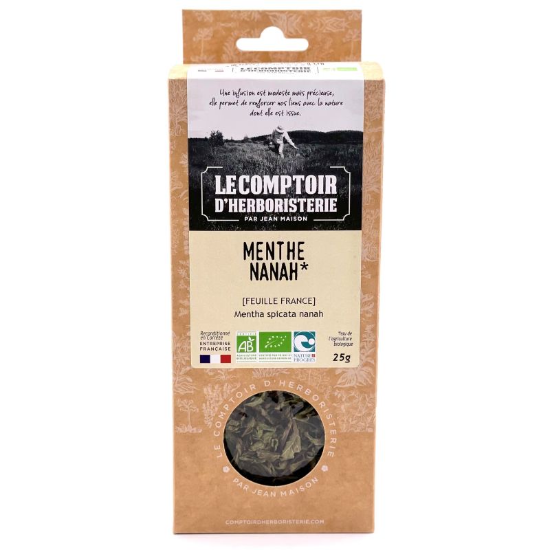 MENTHE NANAH BIO FEUILLE FRANCE 25G