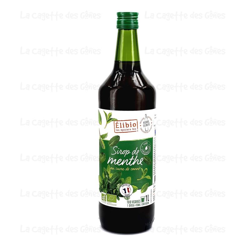 SIROP MENTHE BOUTEILLE VERTE 1 L