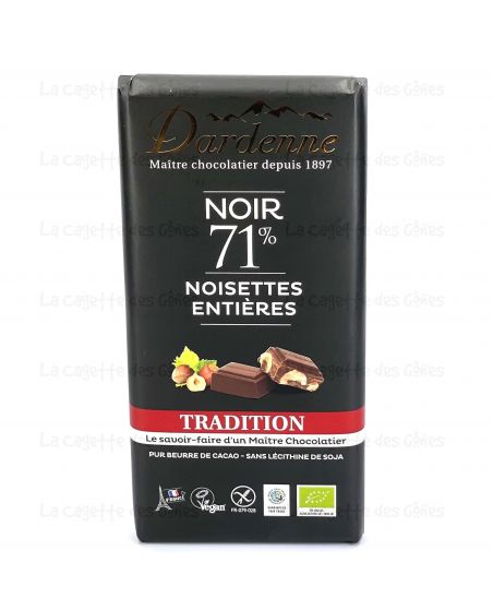 CHOCOLAT NOIR 30% NOISETTE TABLETTE 180G