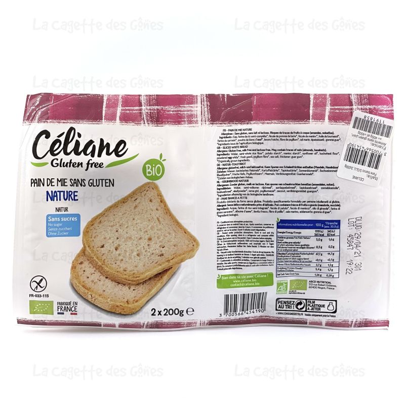 PAIN DE MIE NATURE 2X200G