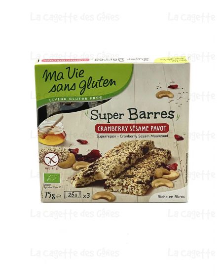SUPER BARRES - CRANBERRIES SESAME PAVOT