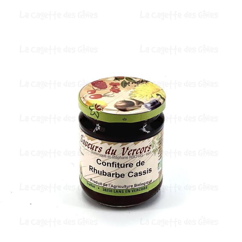 CONFITURE DE RHUBARBE CASSIS 220G