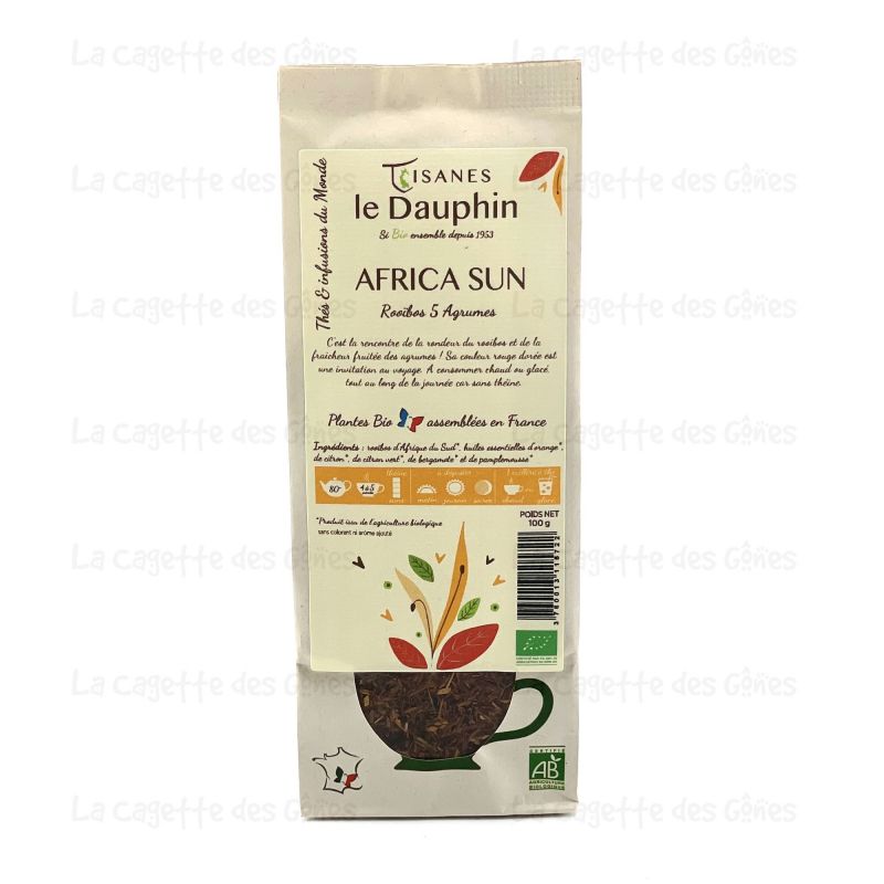 AFRICA SUN - ROOIBOS 5 AGRUMES - POIDS NET 100G