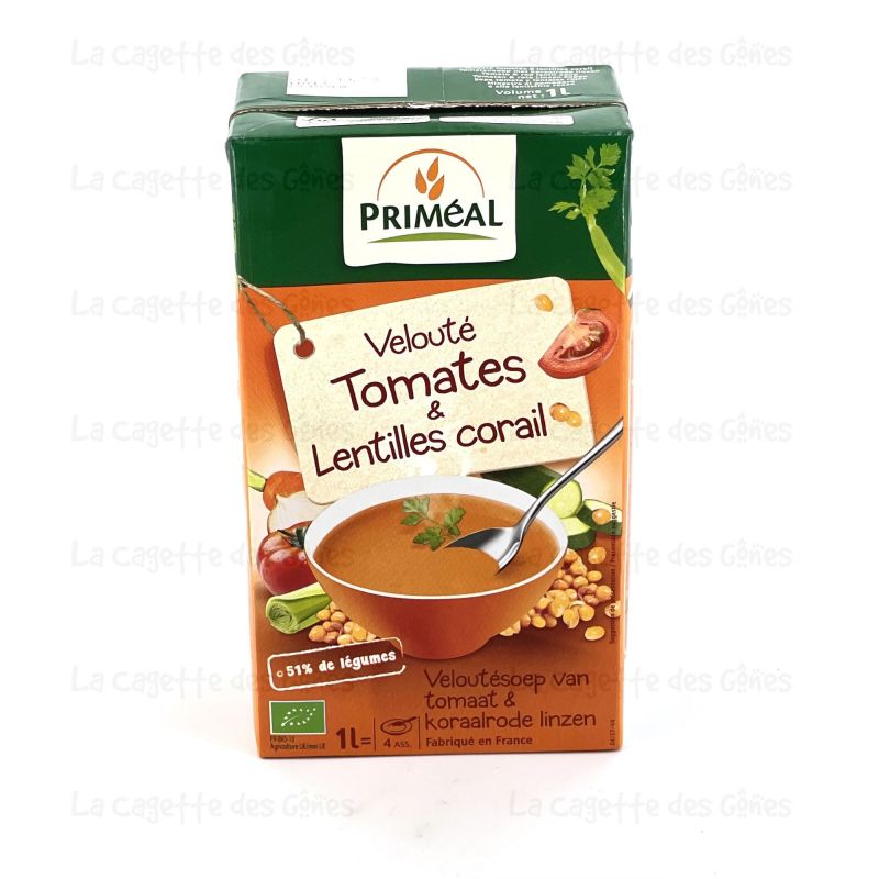 VELOUTE TOMATES ET LENTILLES CORAIL 1 L