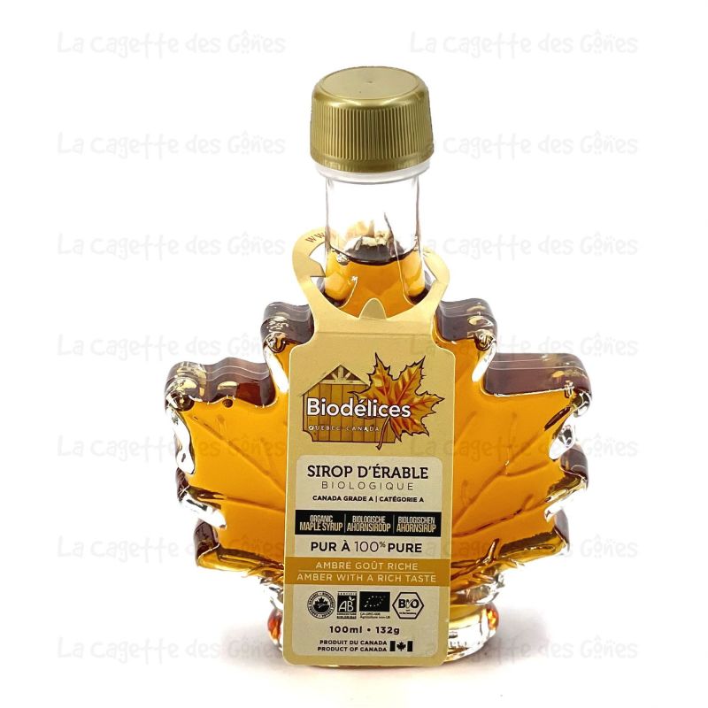 SIROP ERABLE BOUTEILLE FEUILLE 100ML