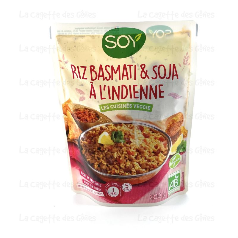 RIZ BASMATI ET SOJA A L'INDIENNE 220G