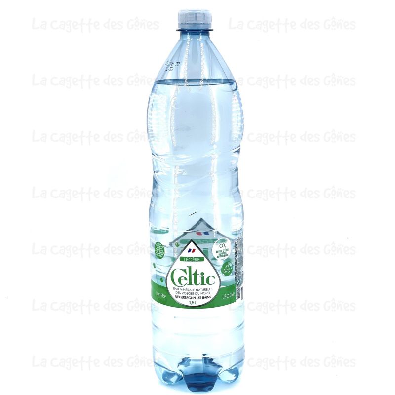 EAU LÉGÈREMENT PÉTILLANTE VERTE PET CELTIC 1.5 L