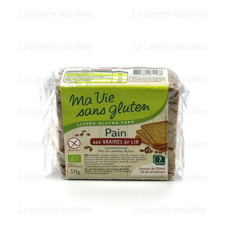 PAIN PRETRANCHE AUX GRAINES DE LIN 375G