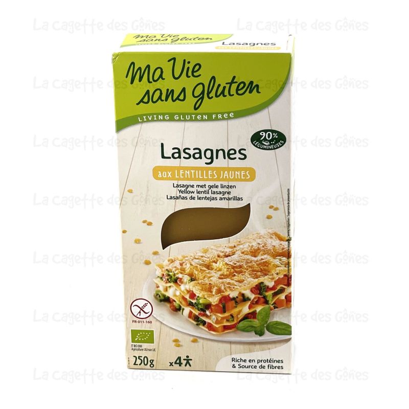 LASAGNES AUX LENTILLES JAUNES 250G