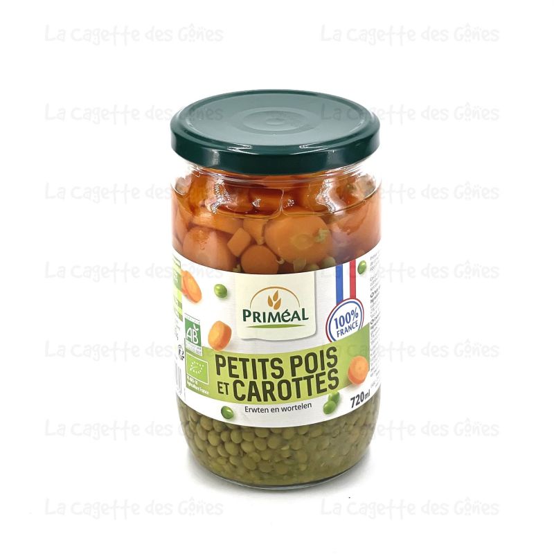 PETITS POIS CAROTTES RONDELLES FRANCE 720 ML