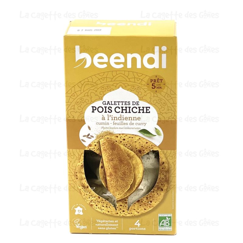 BEENDI PRET-A-CUISINER GALETTES DE POIS CHICHE 250G *