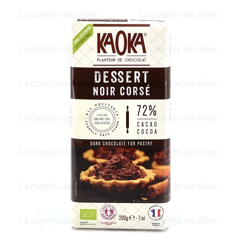 TABLETTE DESSERT NOIR CORSE EQUATEUR 72%