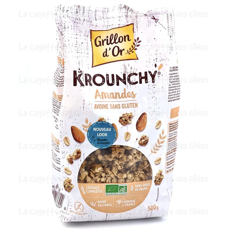 KROUNCHY AVOINE-AMANDE SANS GLUTEN 500G