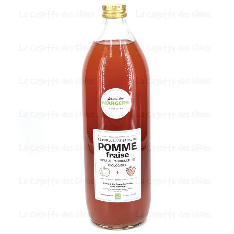 JUS DE POMME FRAISE BIO  1L