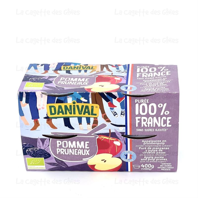 DESSERT POMME-PRUNEAU ORIGINE FRANCE 4X100G