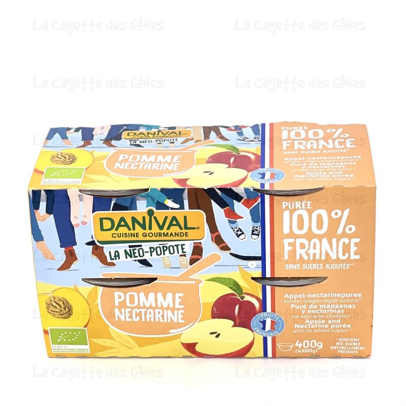 DESSERT POMME-NECTARINE ORIGINE FRANCE 4X100G