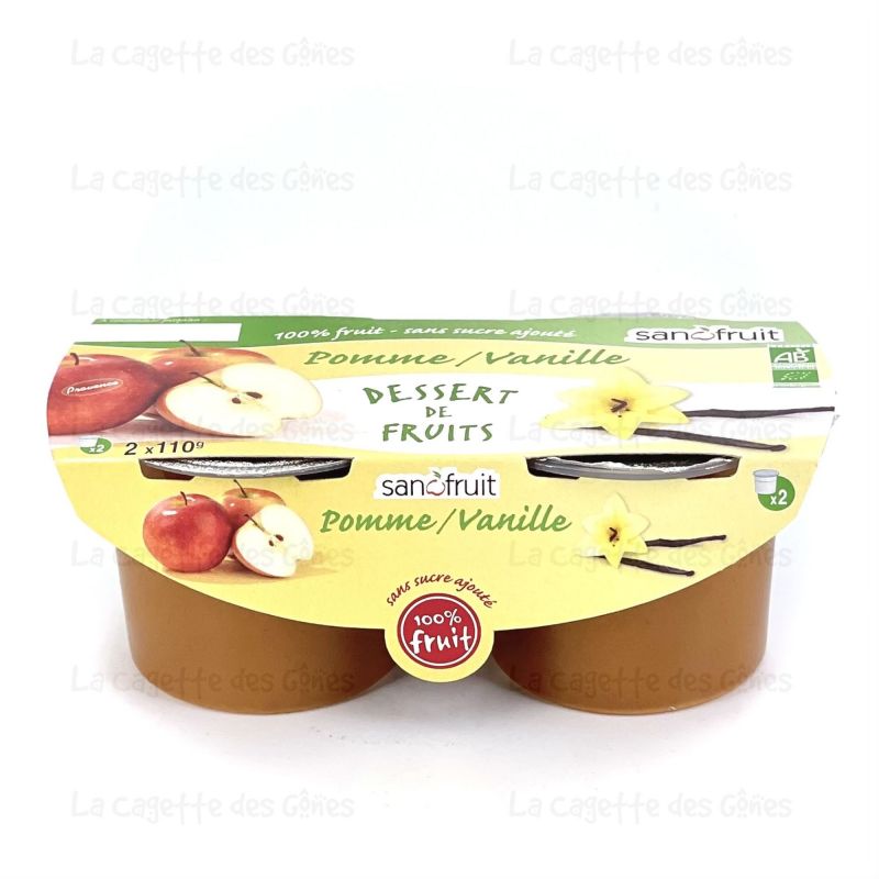 DESSERT FRUITS SSA POMME VANILLE 2X110G