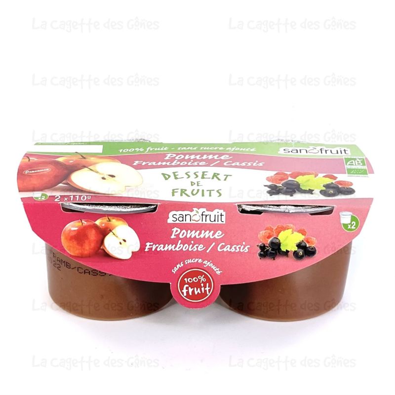 DESSERT FRUITS SSA POMME FBOISE CASSIS 2X110G