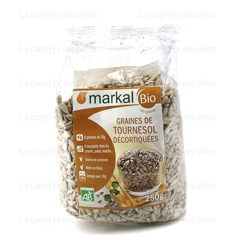 Graines de tournesol décortiquées bio 250 g Markal 