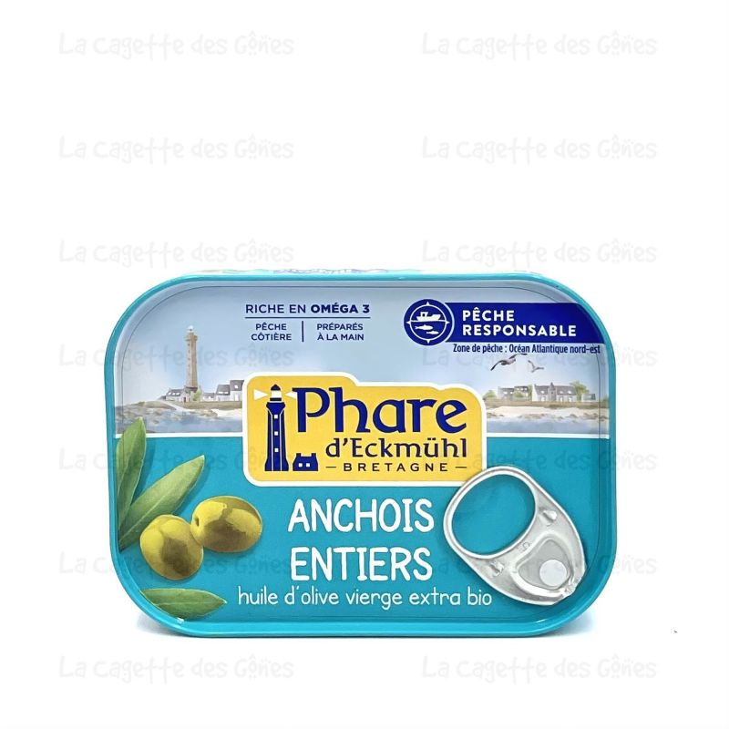ANCHOIS ENTIERS HUILE OLIVE 115G