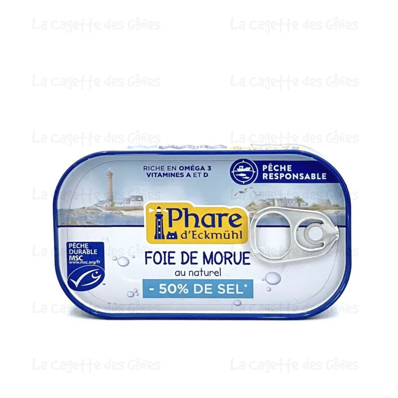 FOIE DE MORUE SANS SEL 121G