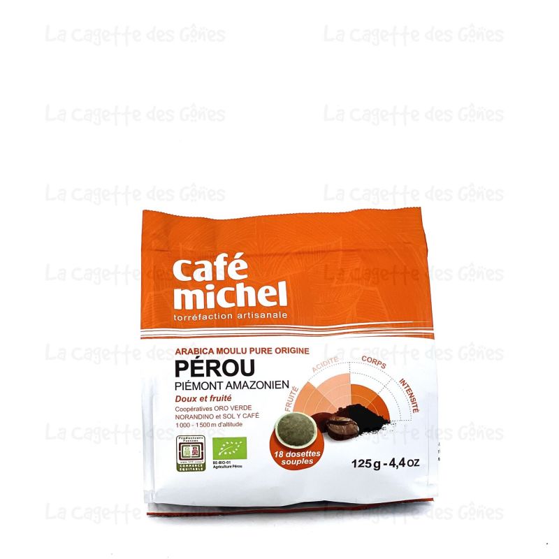 CAFE PEROU 125G 18 DOSETTES