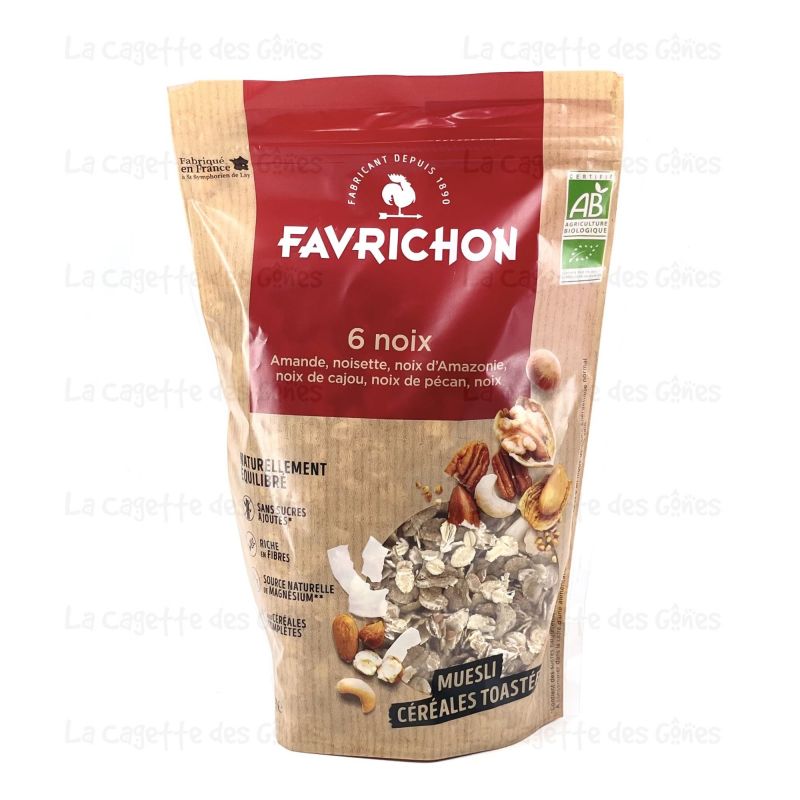 MUESLI AUX CEREALES TOASTEES 6 NOIX 350G