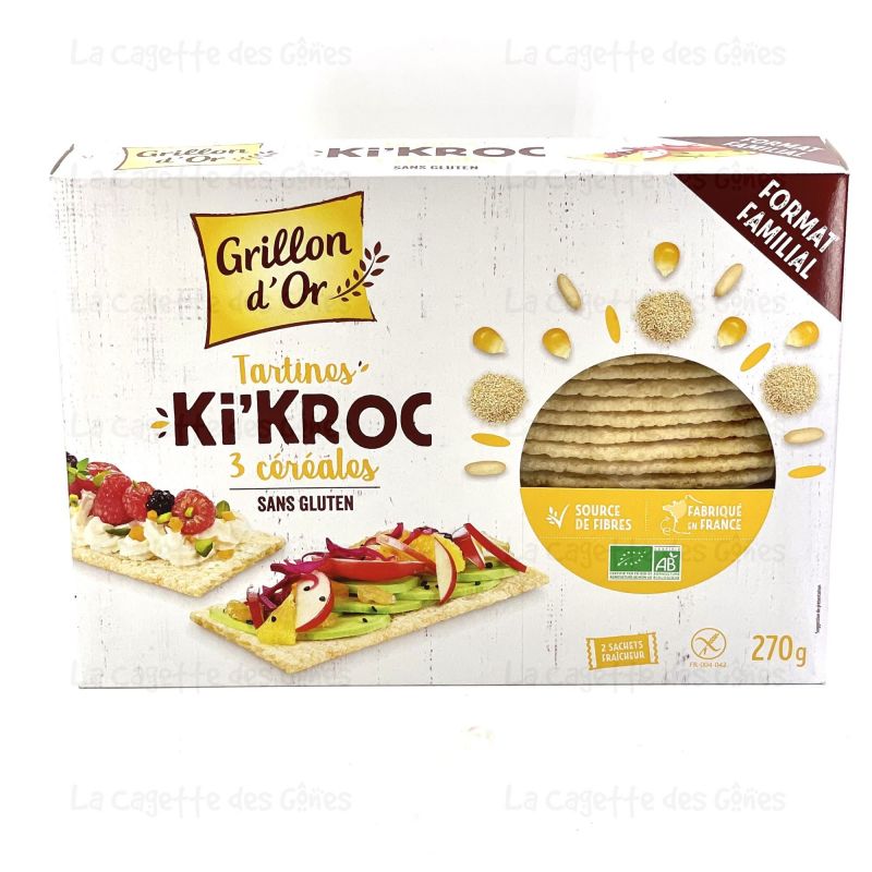 KI'KROC 3 CEREALES QUINOA-MAIS-RIZ 270G