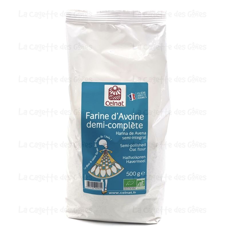 FARINE D'AVOINE DEMI-COMPLETE 0,5KG