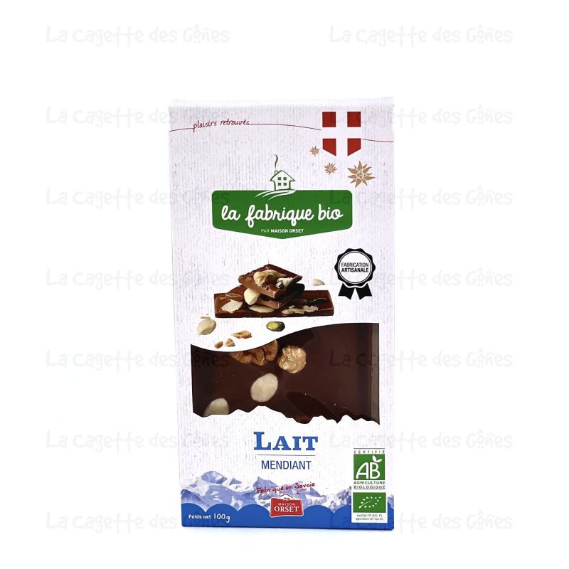 TABLETTE LAIT MENDIANT 100G