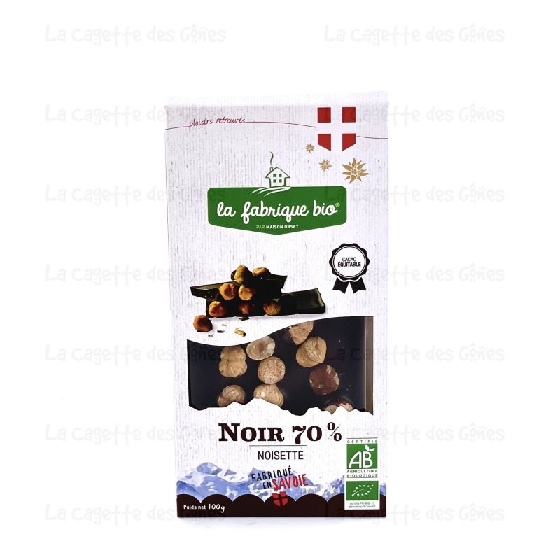 TABLETTE NOIR 70% NOISETTE 100G