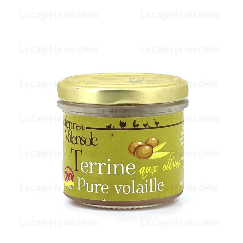 TERRINE PURE VOLAILLE AUX OLIVES 100G