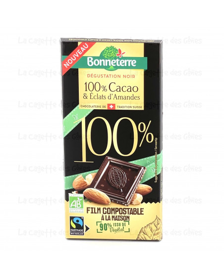 BONNETERRE CHOCOLAT 100% CACAO & AMANDES