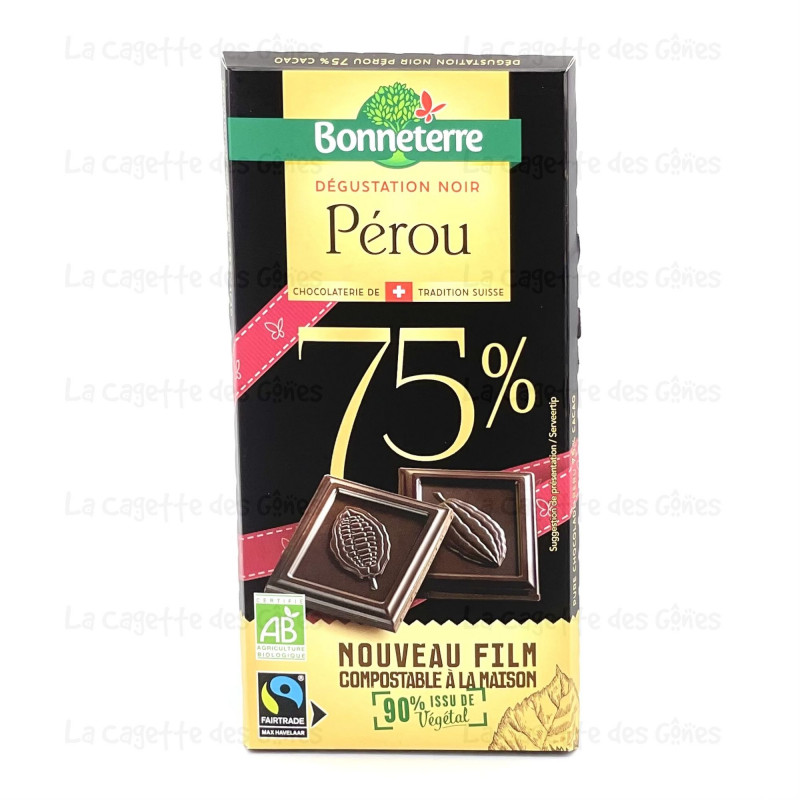 CHOCOLAT DEGUSTATION NOIR PEROU 75%