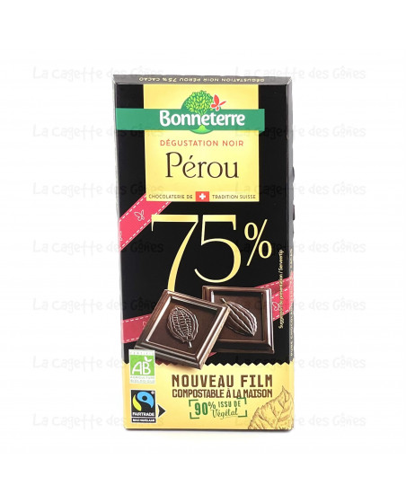 CHOCOLAT DEGUSTATION NOIR PEROU 75%