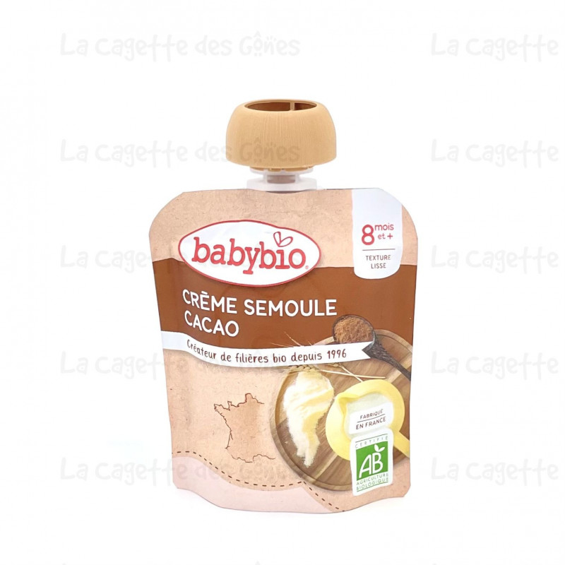 BABYBIO GOURDE CREME SEMOULE CACAO